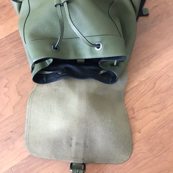 Coach Hudson Leather Backpack, Olive Green, F36811 - Picture 10 of 16
